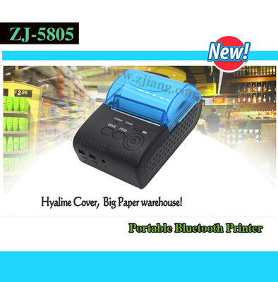 Impressora térmica de Mini Portable Waybill Printer Bluetooth 58mm ZJ-5805