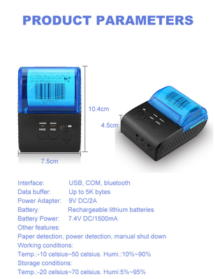 Posição portátil de Bluetooth 58mm Mini Thermal Printer Thermal Transfer Android