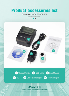 Impressão móvel do código de barras do recibo do bilhete de Mini Bluetooth Thermal Printer 58mm