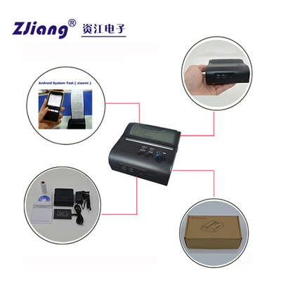 impressão do código de Bluetooth Mini Thermal Printer For Barcode Qr da etiqueta 3inch de 80mm