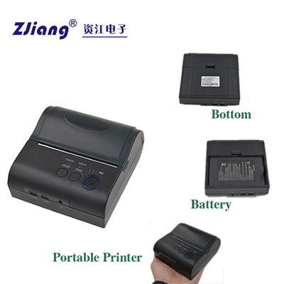 impressão do código de Bluetooth Mini Thermal Printer For Barcode Qr da etiqueta 3inch de 80mm