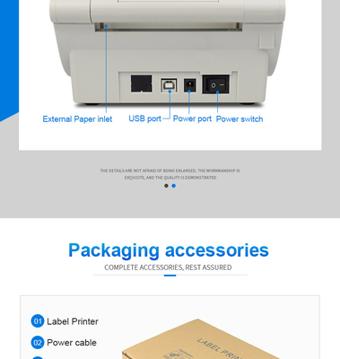 Código de barras térmico de USB da impressora da etiqueta do porte postal impressora térmica da etiqueta de 4 polegadas