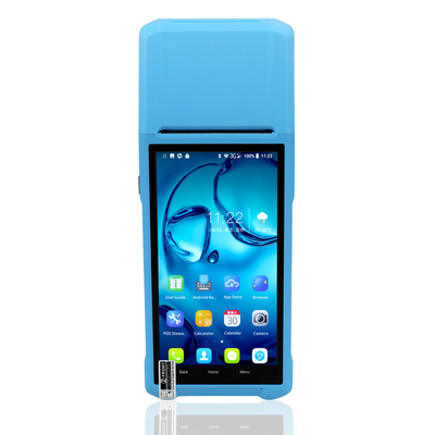 Máquina terminal de pagamento POS portátil Android 4G 5,5 polegadas Tudo em um terminal POS