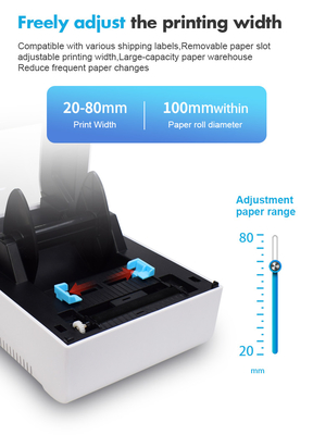 Rádio 80mm de Bluetooth impressora For Warehouse Management da etiqueta de 3 polegadas